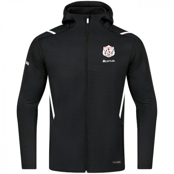 Freizeitjacke Challenge mit Kapuze inkl. Wappen (Initialen optional)